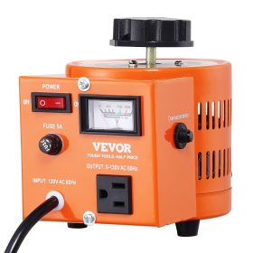 VEVOR 500VA Auto Variable Voltage Transformer, 3.84 Amp, 110V Input 0-130V Output AC Voltage Regulator Power Supply